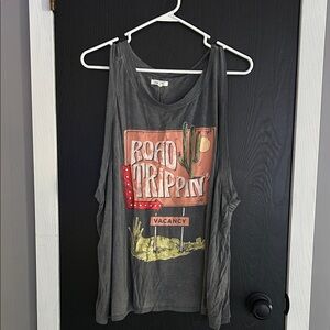 Maurices Charcoal Graphic Tank Top